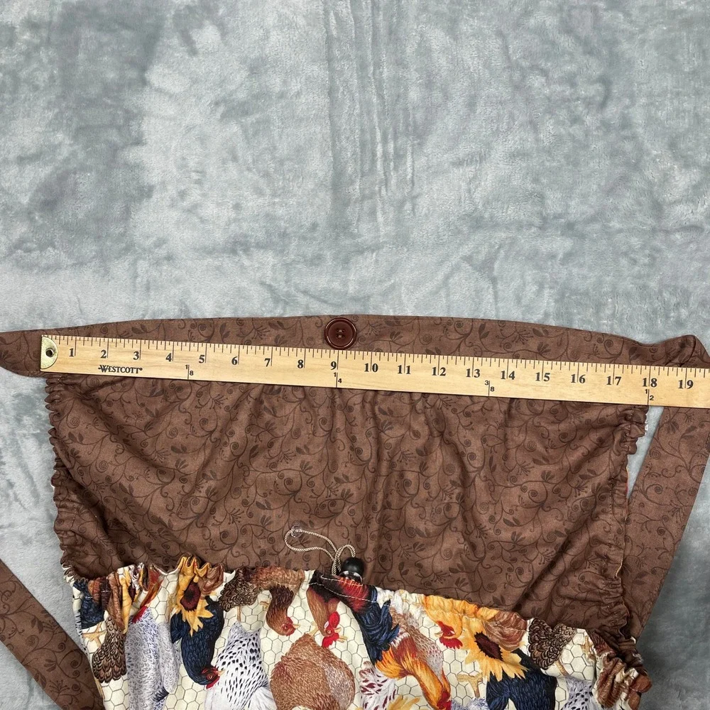 Chicken Sunflower Apron Waist Egg Gathering Pouch Farmhouse Country Garden‎ Cute